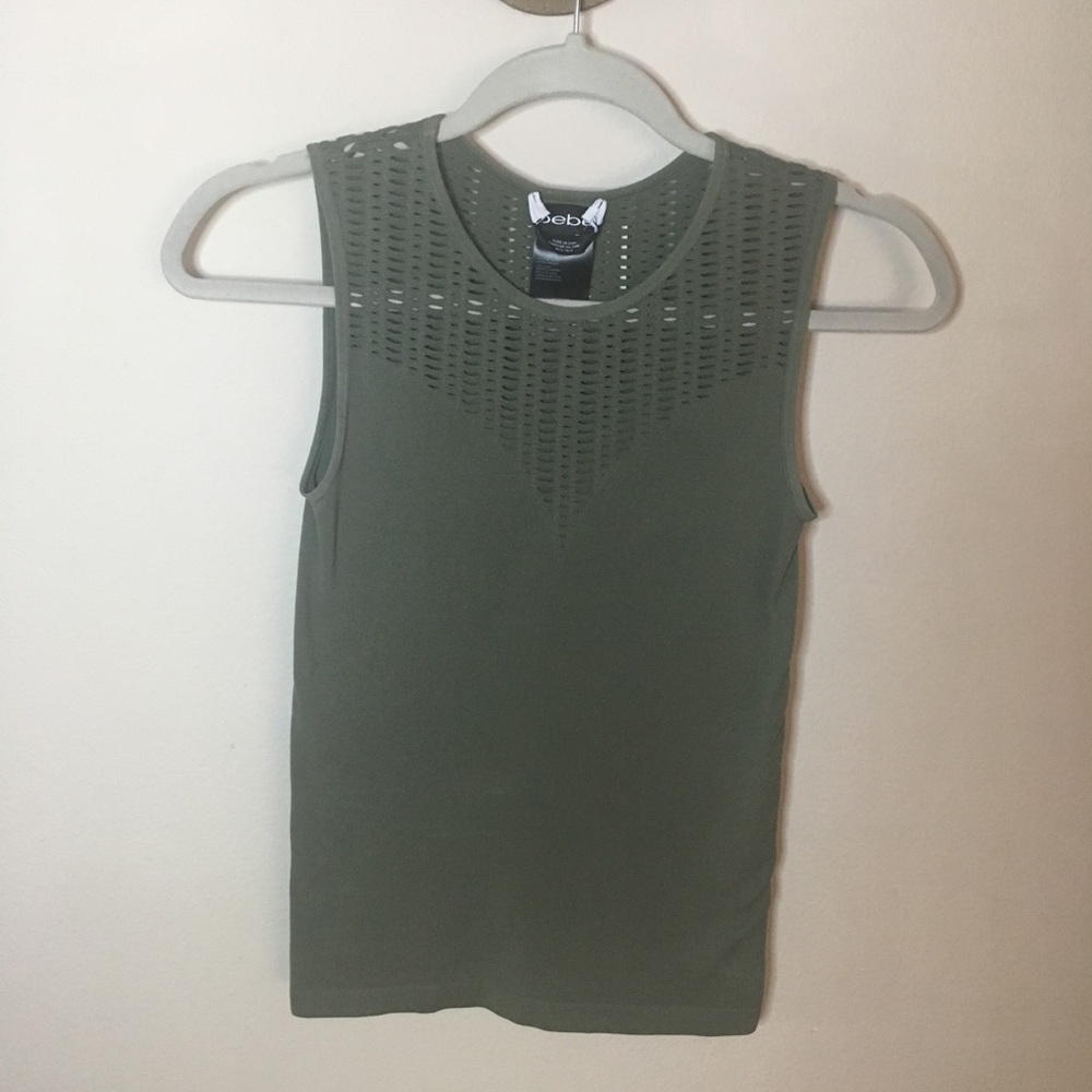 Sexy Bebe Olive Green Stretch Tank M/L